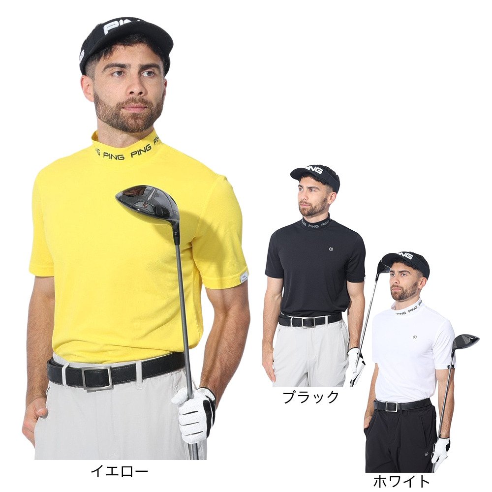 ピン（PING）（メンズ）ゴルフウェア 半袖モックネック ハイネック