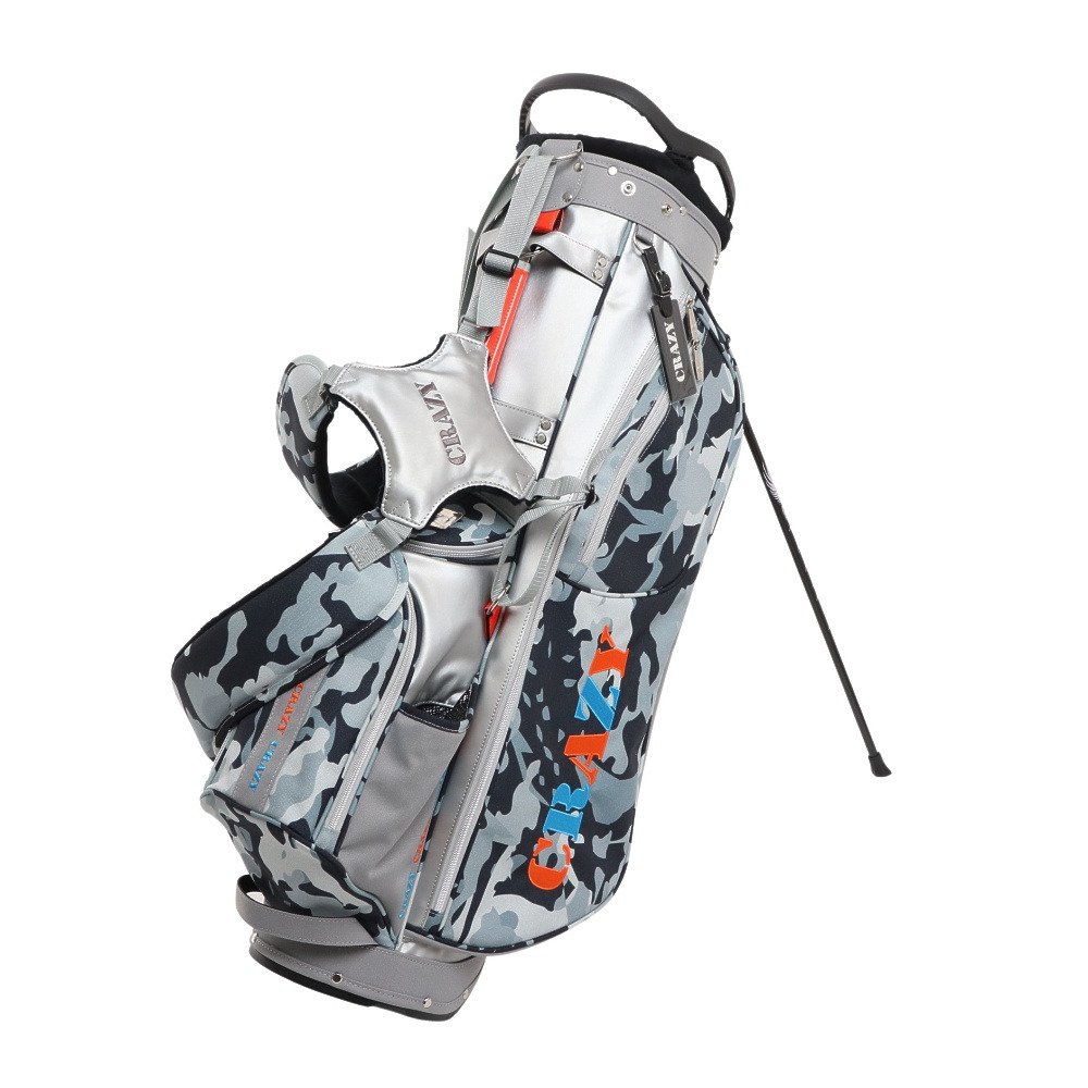 Resurrection 柄キャディバッグ ブラック ホワイト グレー スタンド