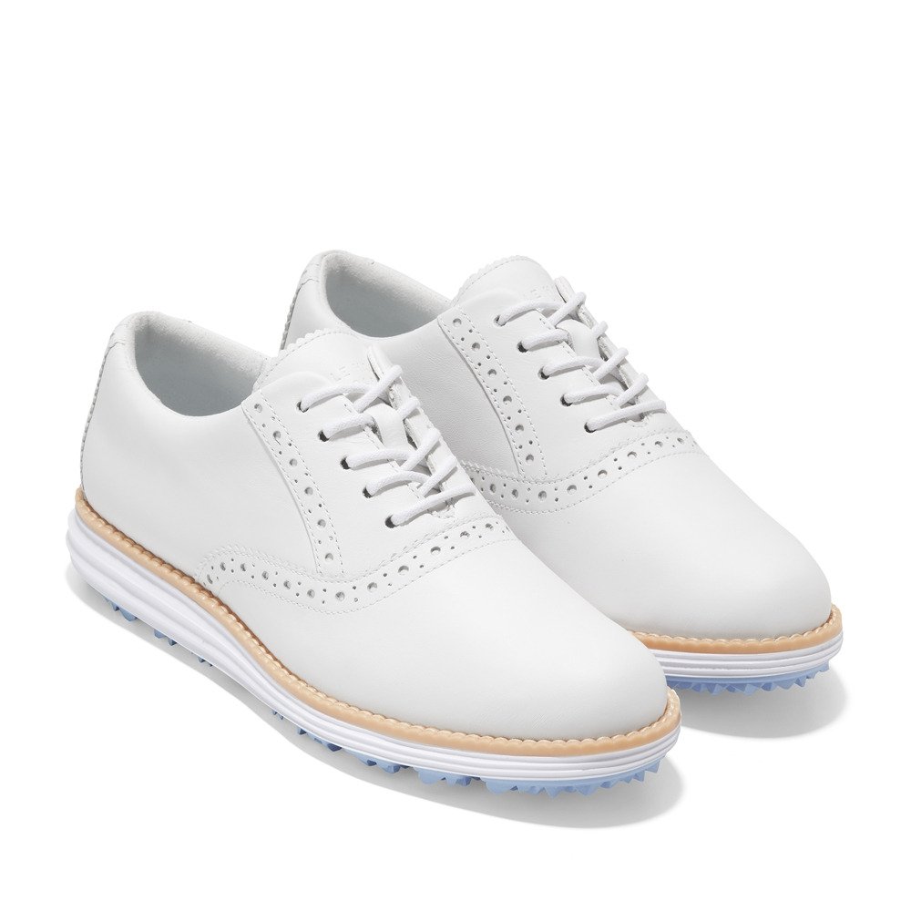 Cole Haan 防水ホワイトゴルフシューズ 24.5センチ スパイクレス Cole