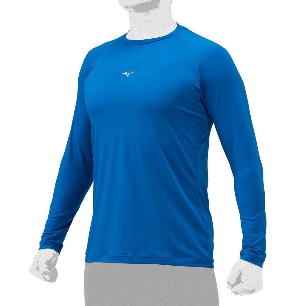 値下げ可）Mizuno アンダーシャツ ブルー 丸首長袖 XO 10枚セット
