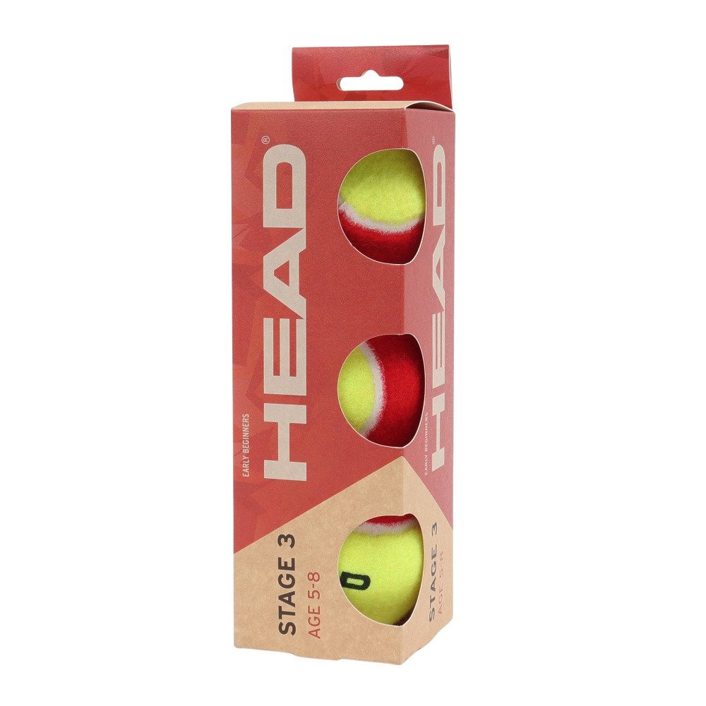 ヘッド（HEAD）（キッズ）ジュニア テニスボール 3球入り STAGE 3 RED