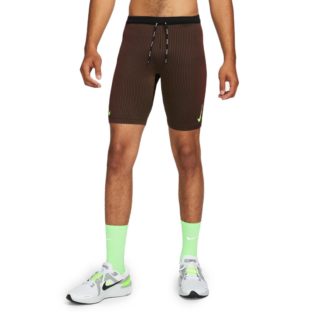 Nike エアロスイフトハーフタイツ Mサイズ イエロー/ストライプ 新品