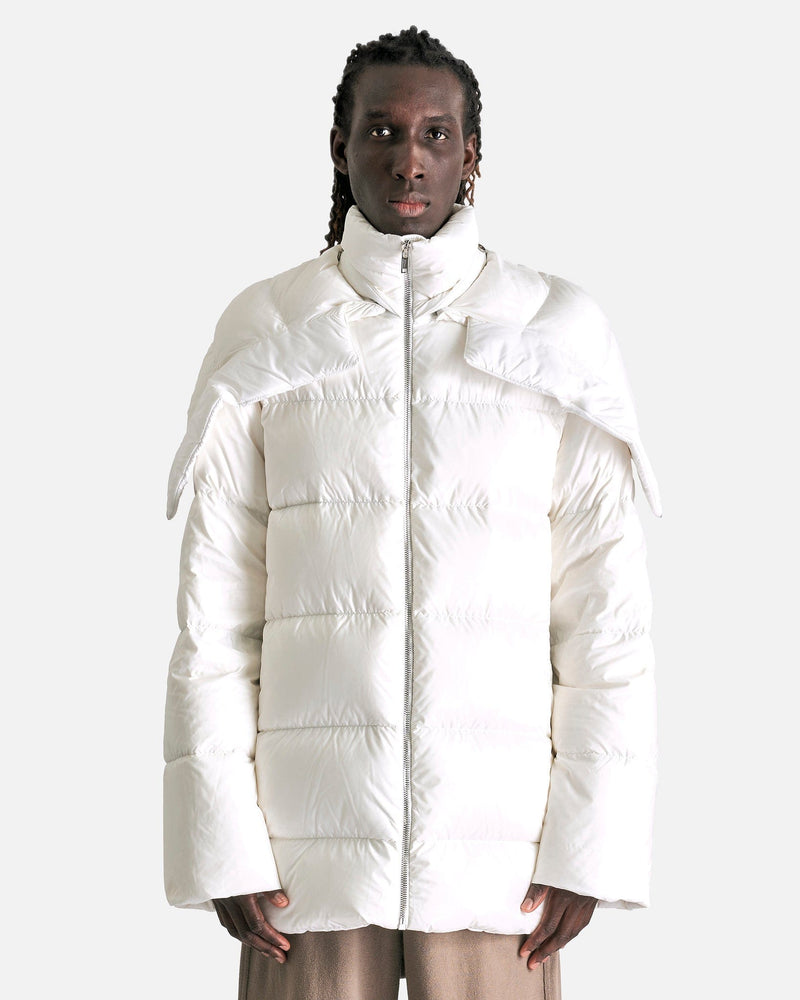 Moncler Hooded Cyclopic Coat in Milk – SVRN