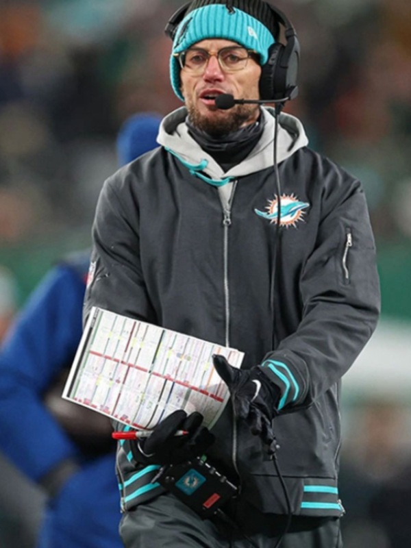 Mike McDaniels Miami Dolphins Bomber Jacket | Dolphins Coach