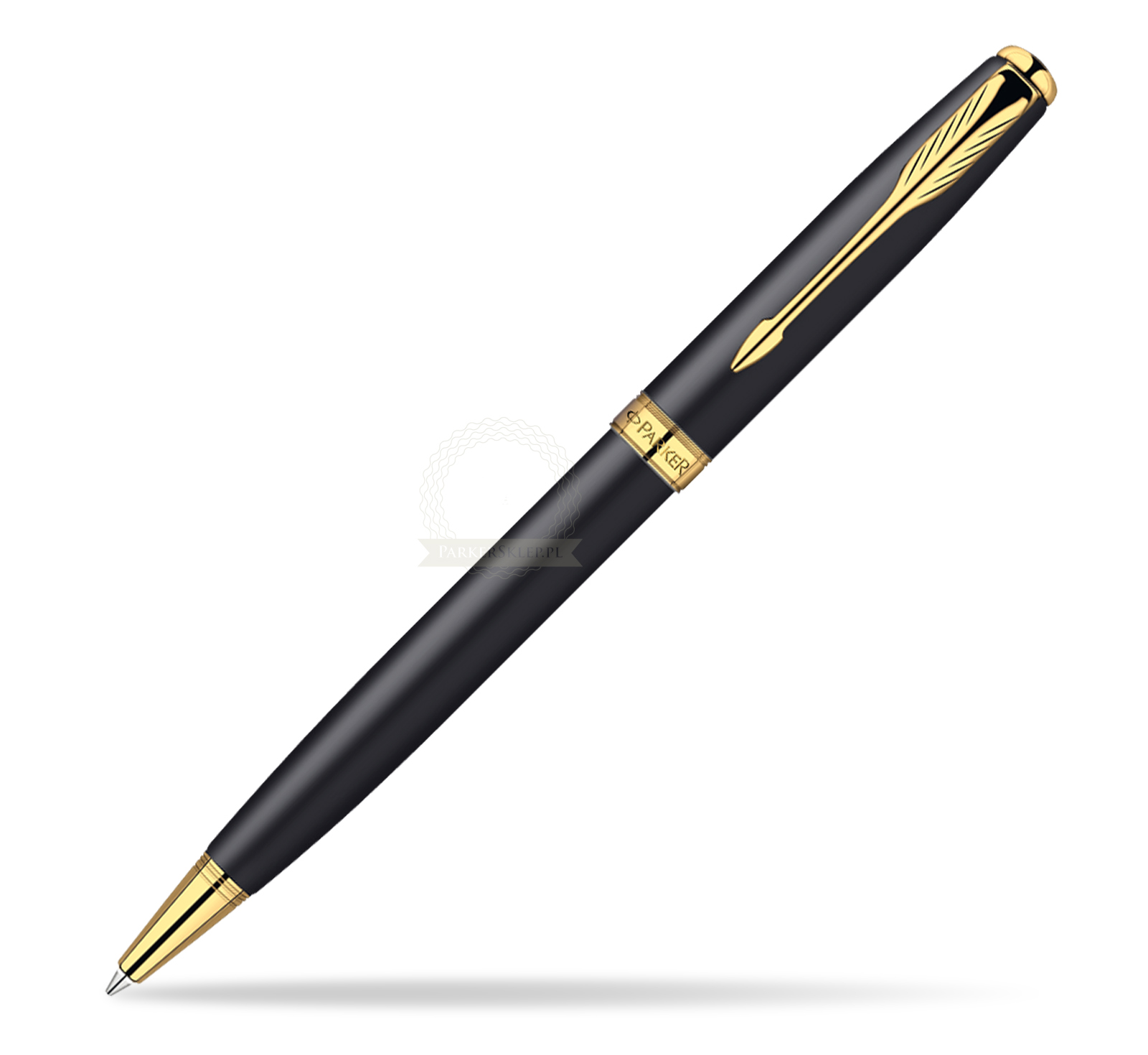 Parker Sonnet Matte Black Lacquer GT Ballpoint Pen S0818000