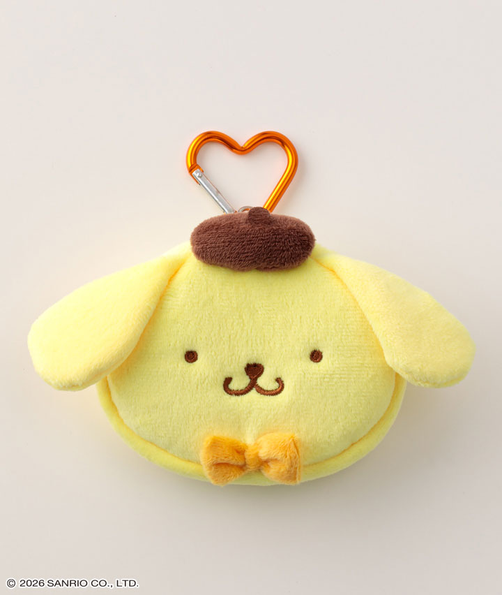 サンリオキャラクターズ】（ポムポムプリン）カラビナ付きミニフェイス