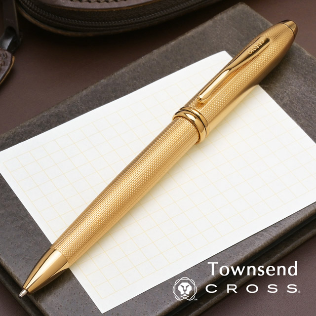CROSS クロス ボールペン タウンゼント ダイヤモンドパターン 23金