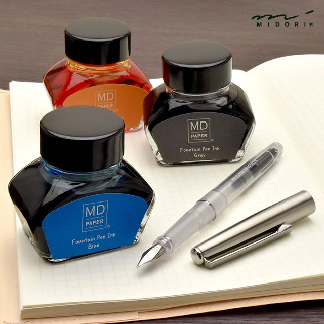 即日出荷OK】MIDORI ミドリ 限定品 万年筆 MD万年筆 ボトルインク付