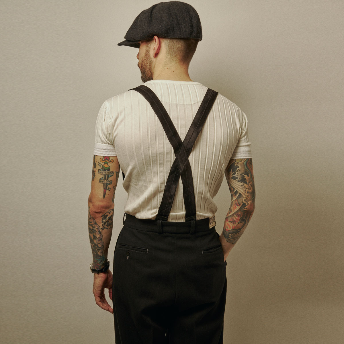 RAGTIME BRACE SUSPENDERS (VINTAGE BLACK) / BELAFONTE BF-20-028