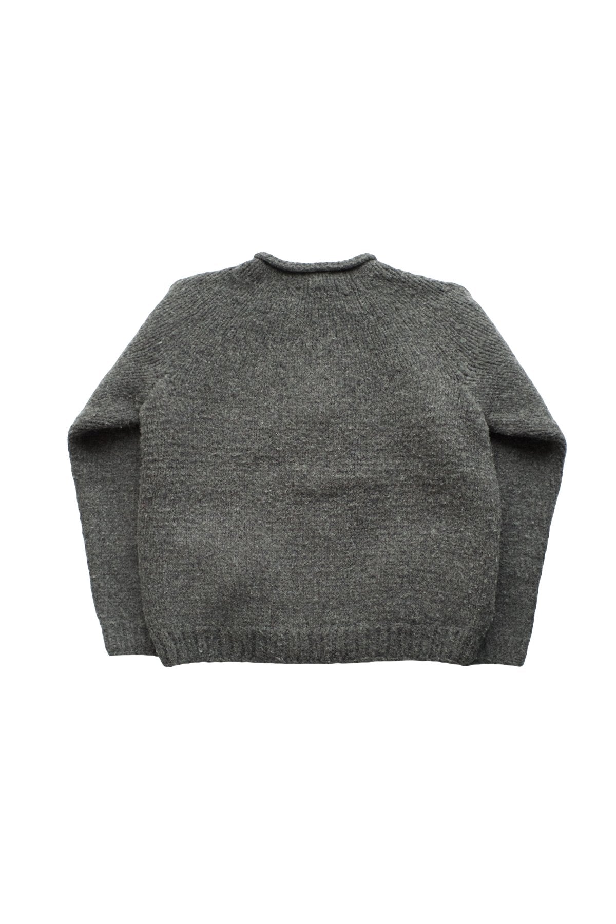 OLD JOE - ZIP UP CREW-NECK COWCHAIN - GRAPHITE – PHAETON