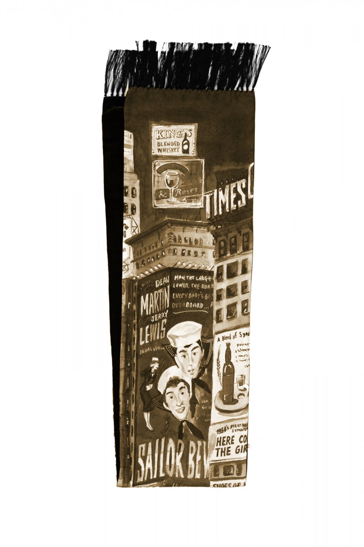 Porter Classic - TIMES SQUARE SILK STOLE - SEPIA – PHAETON