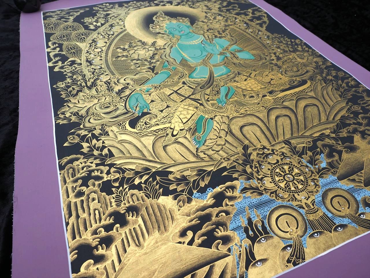 ◇現地より直送！職人による肉筆◇貴重な本物・曼荼羅（マンダラ