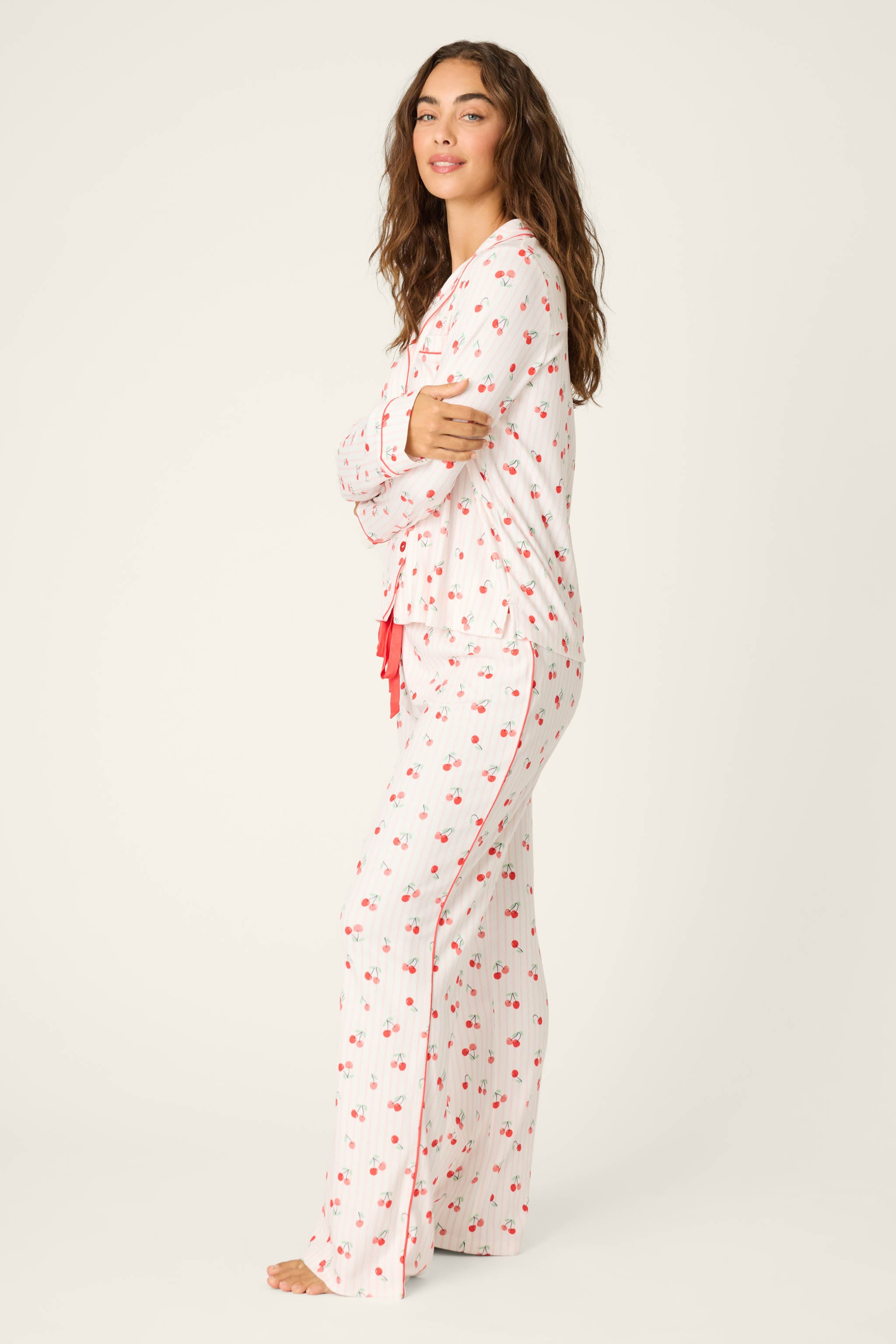 Valentine's Day Cherry Print 3-Piece PJ Set | P.J. Salvage
