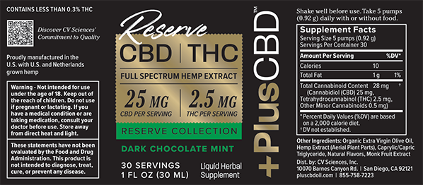 Reserve Collection CBD Oil 1 oz | CBD + THC Full Spectrum