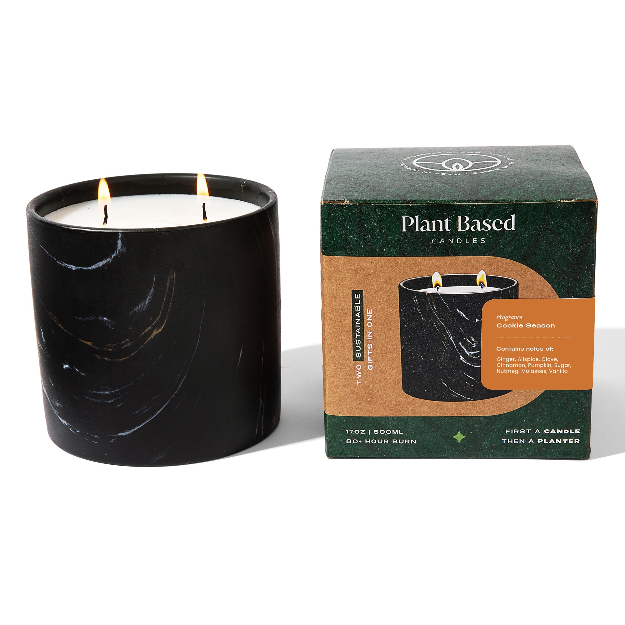 Cookie Season Black Marquina Candle 17oz – Plant Based Candles