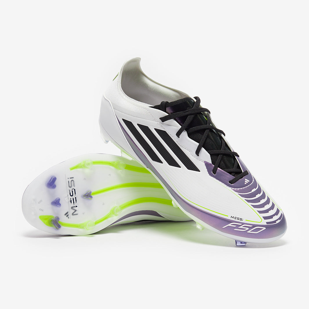 adidas Kids F50 x Messi Pro Firm Ground - Ftwr White/Core Black
