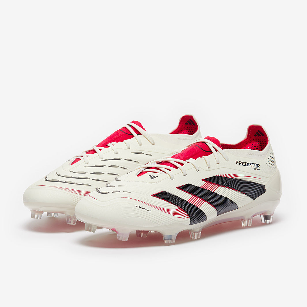 adidas Predator Elite Firm Ground - Off White/Core Black/Pure Ruby