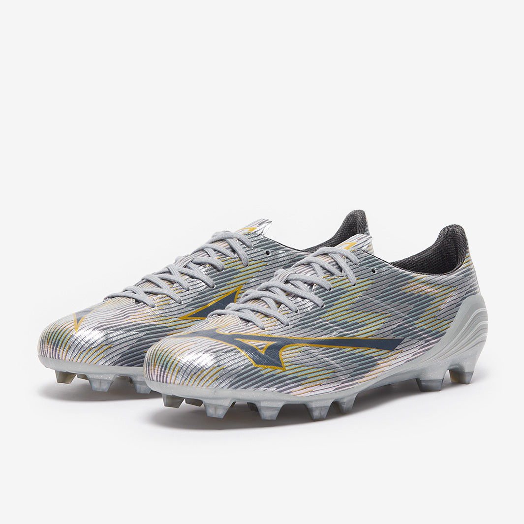Mizuno Alpha II Elite Firm Ground - Galaxy Silver/Gold/Gold
