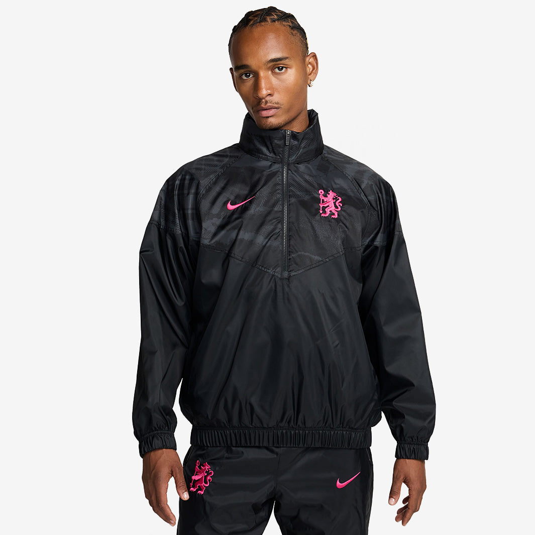 Nike Chelsea 24/25 Windrunner Third Jacket - Black/Pink Prime