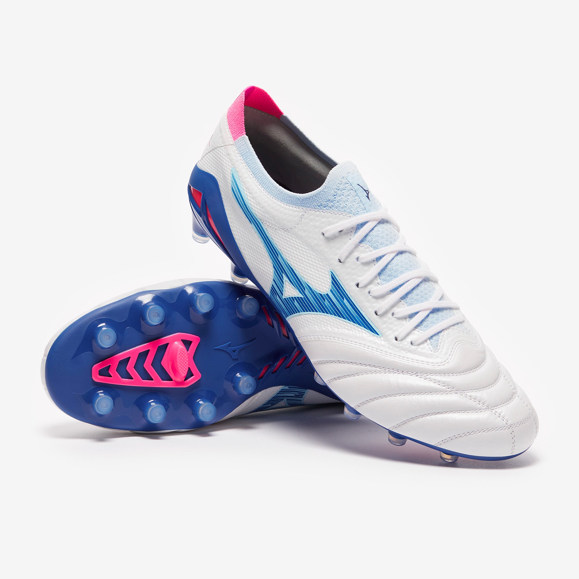 Mizuno Morelia Neo IV Beta Elite Firm Ground - White/Tanager