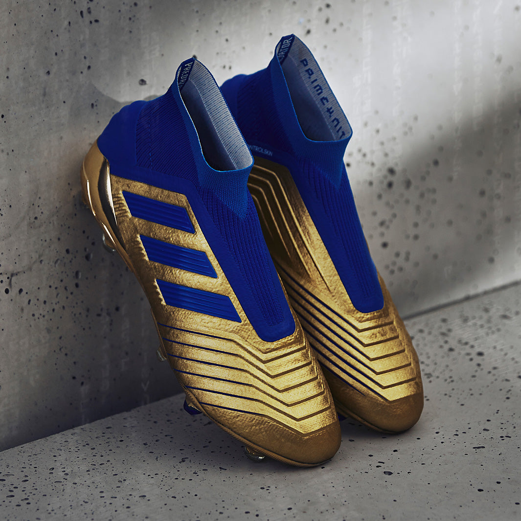 adidas Predator 19+ FG - Gold Metallic/Blue/White - Firm Ground