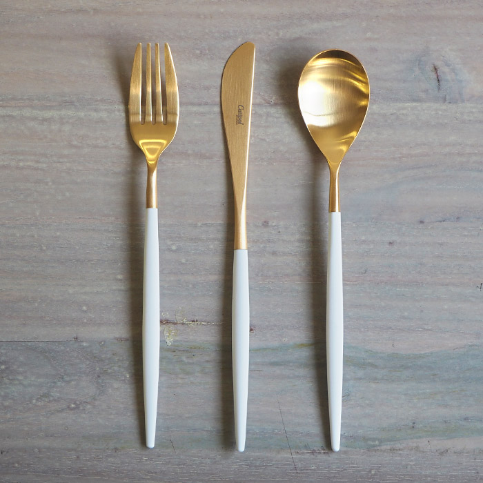 正規品】□クチポール ミオ・ホワイト ゴールド ディナーセット 3PCS