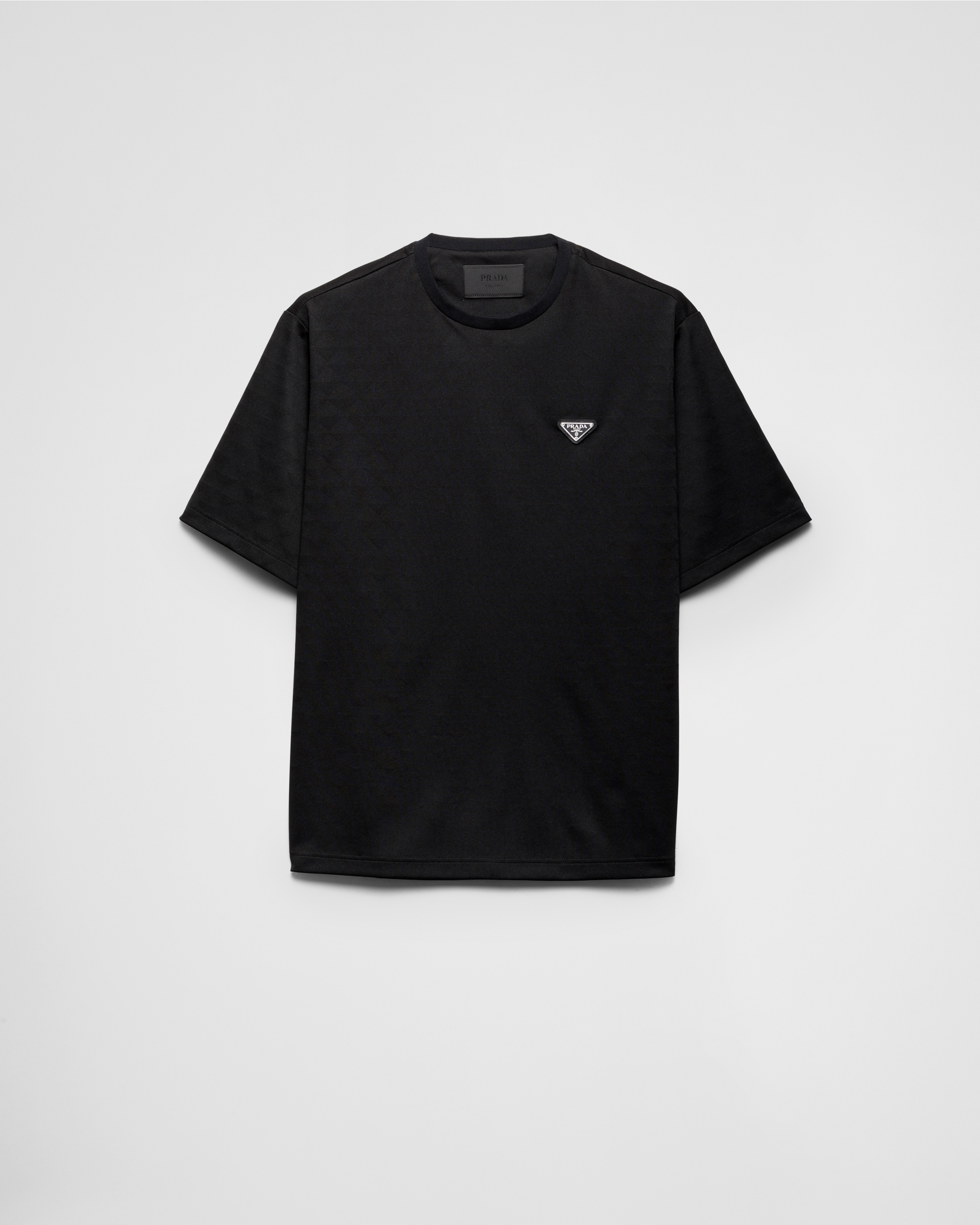 Black Technical Jersey T-shirt | PRADA
