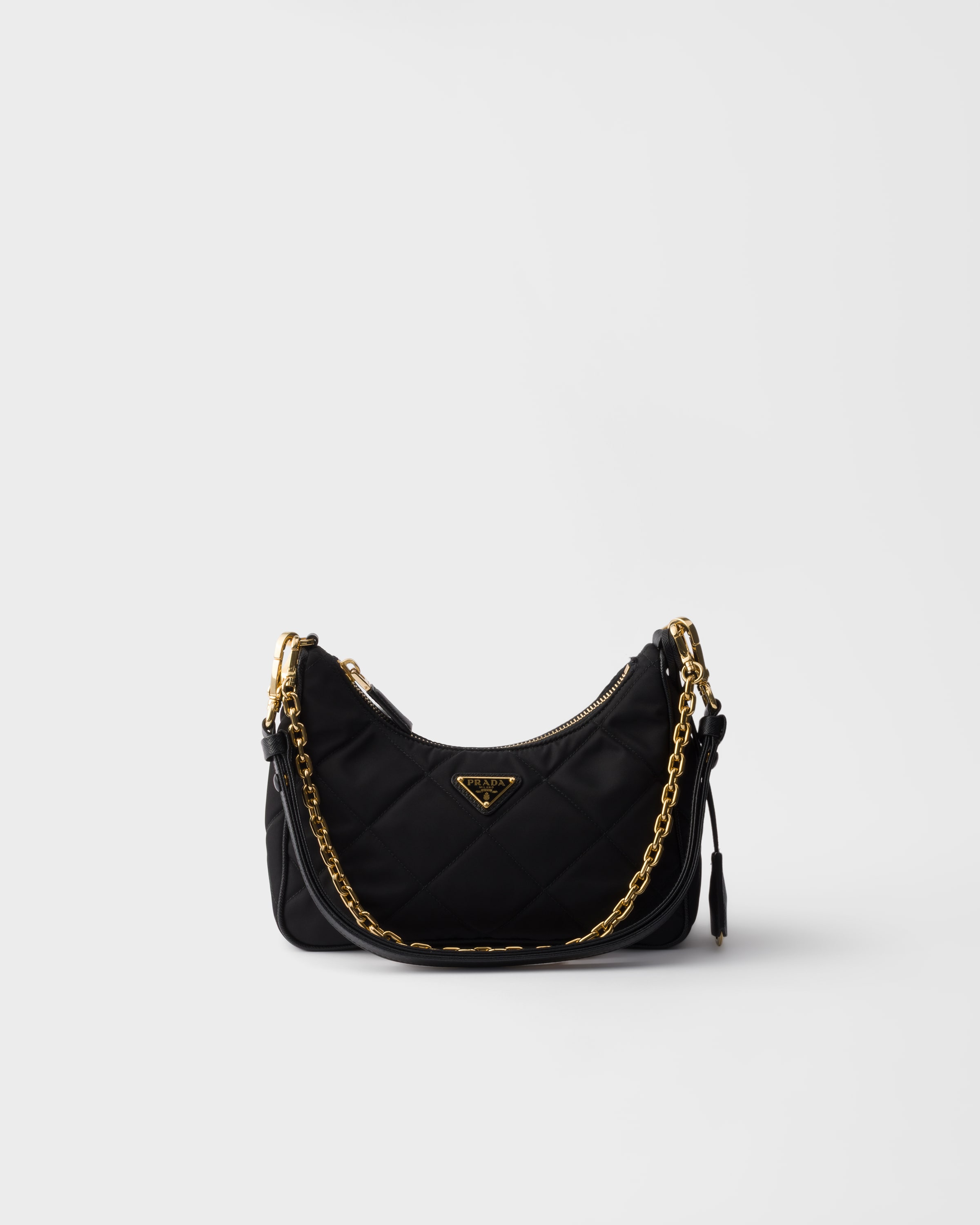 ブラック プラダ Re-edition キルティング Re-nylon ミニバッグ | PRADA