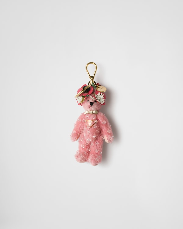 Pink Teddy Keychain Charm | PRADA