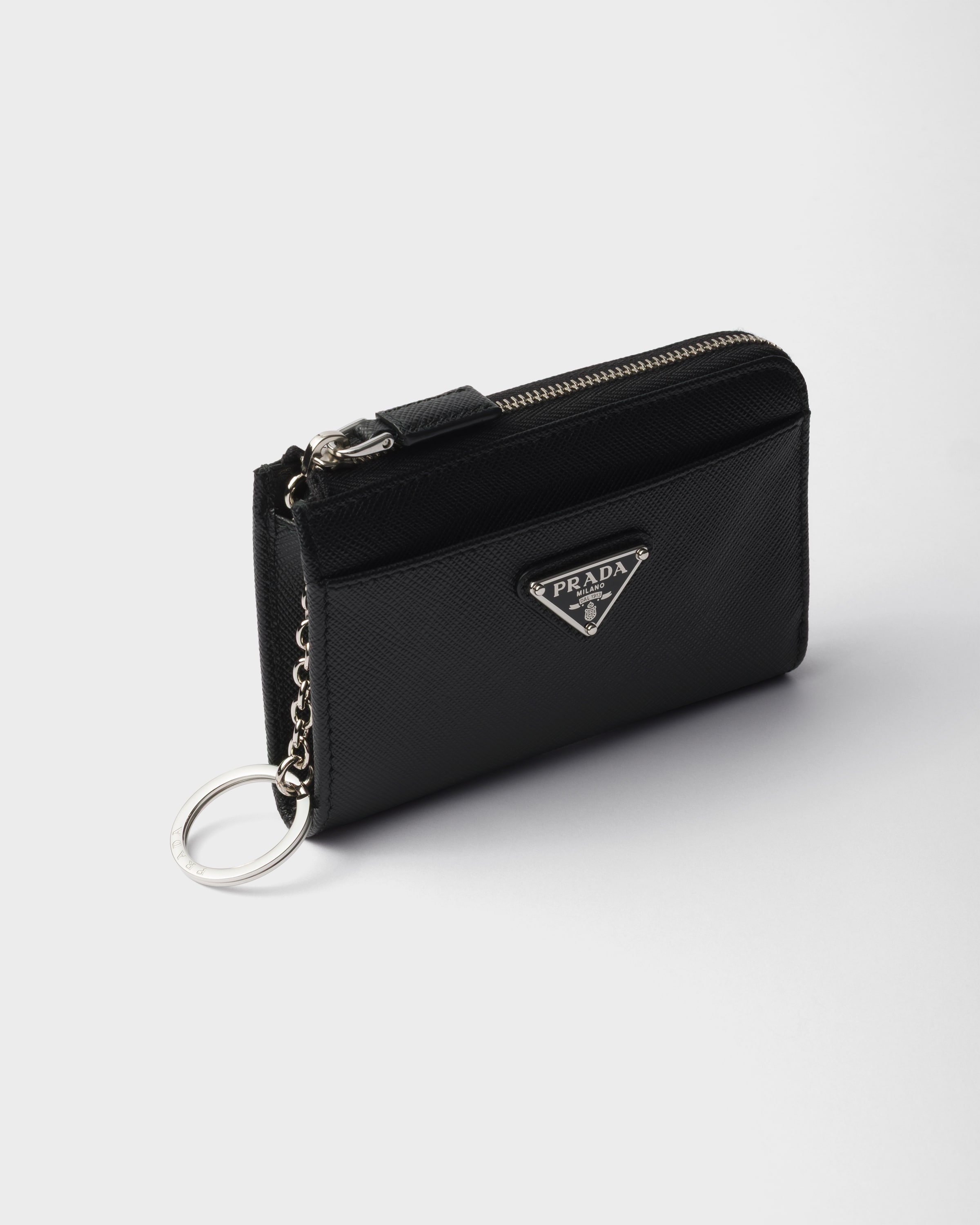 ブラック サフィアーノレザー キーケース | PRADA