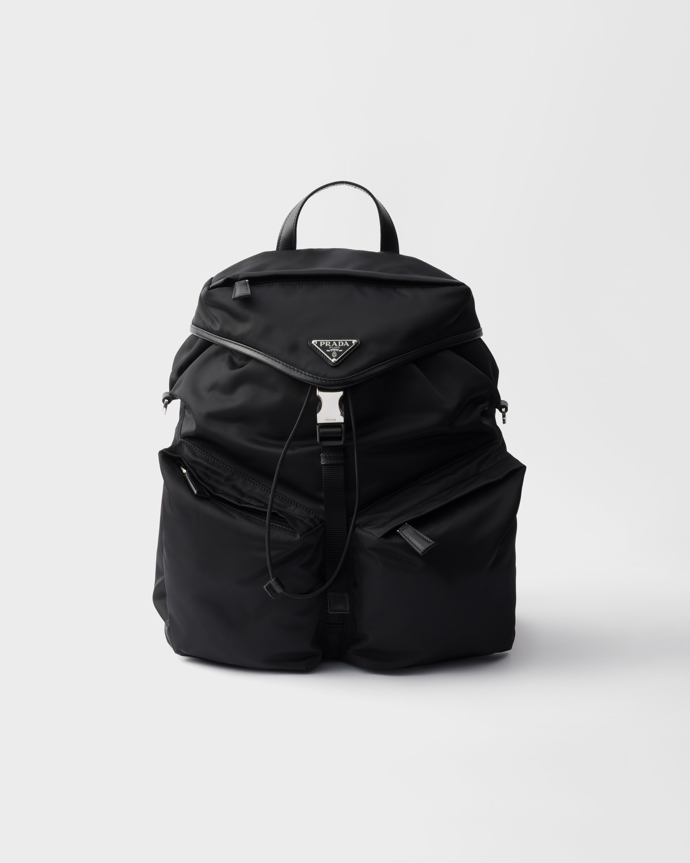 ブラック Re-nylon Xレザー バックパック | PRADA