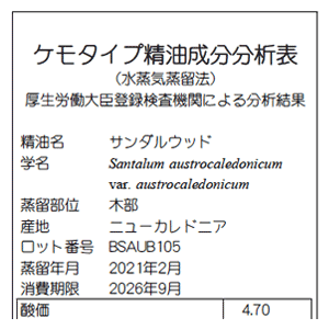 サンダルウッド – プラナロム エッセンシャルオイル・精油｜健草医学舎