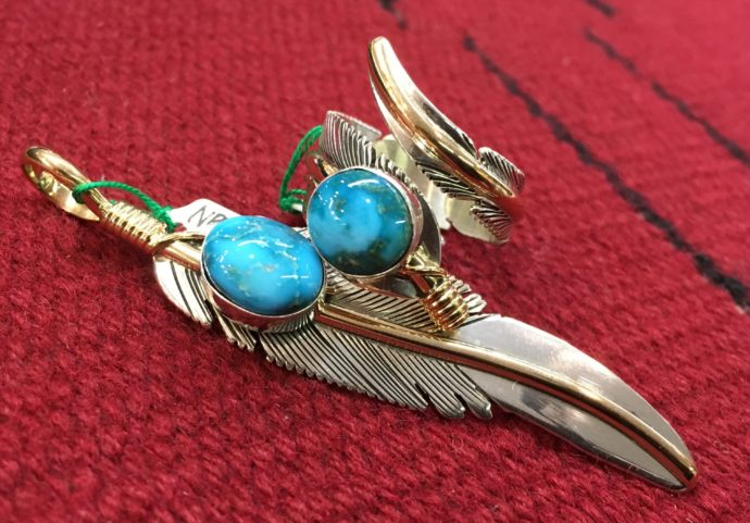 ナバホ族フェザーリング＆ペンダント by Harvey Mace入荷しました