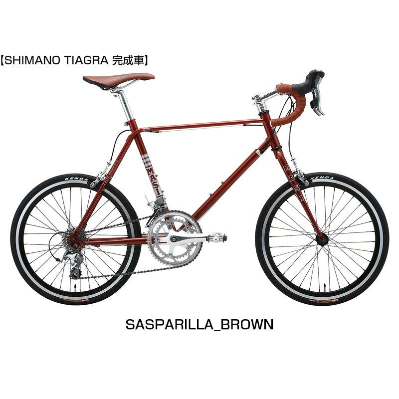 ミニベロ 自転車 マットブラック赤ハンドル整備済 ミニベロ 自転車