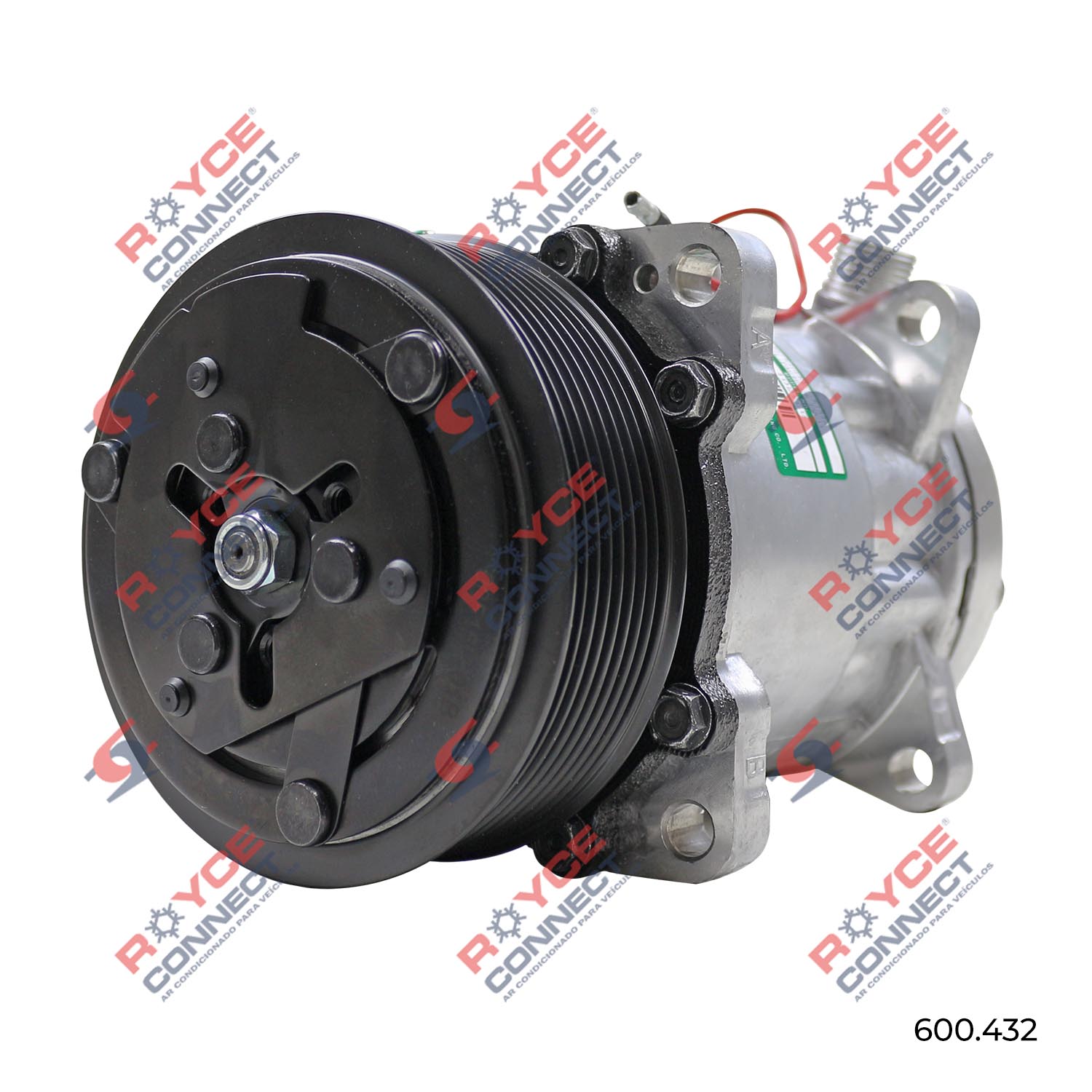 Compressor Sanden ORIGINAL 4711 7H15 Máquina New Holland 8 Orelhas