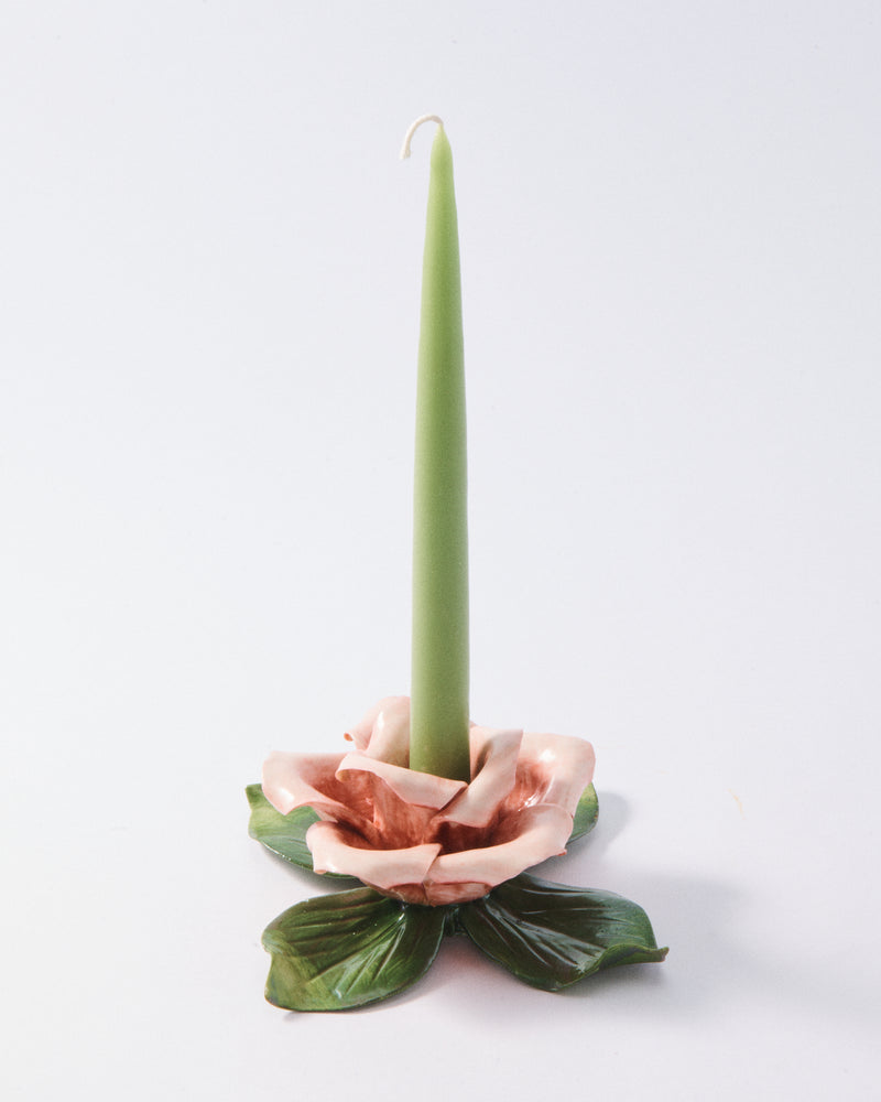 Italian Ceramic Rose Candle Holder, Sold Individually – Rosemary Home