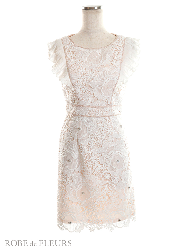 XSサイズあり】フェミニンローズ台形キャバドレス(fm2900)