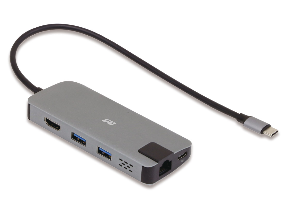 HDMI/USBハブ/有線LAN/PDポート搭載の5 in 1マルチアダプター発売 [RATOC]