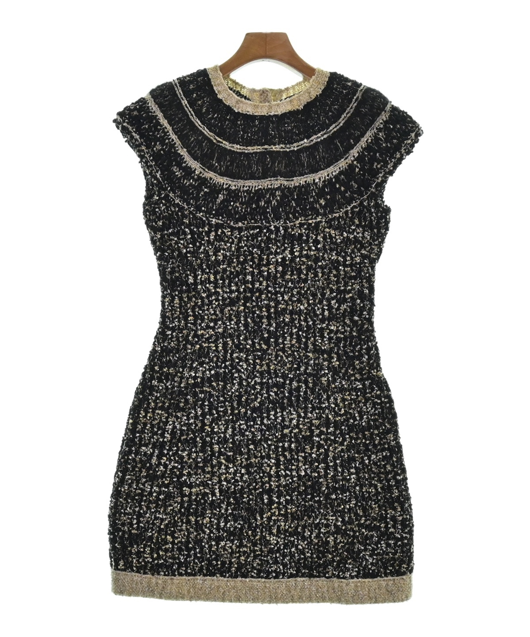 CHANEL（シャネル）ワンピース 黒 サイズ:34(XXS位) レディース