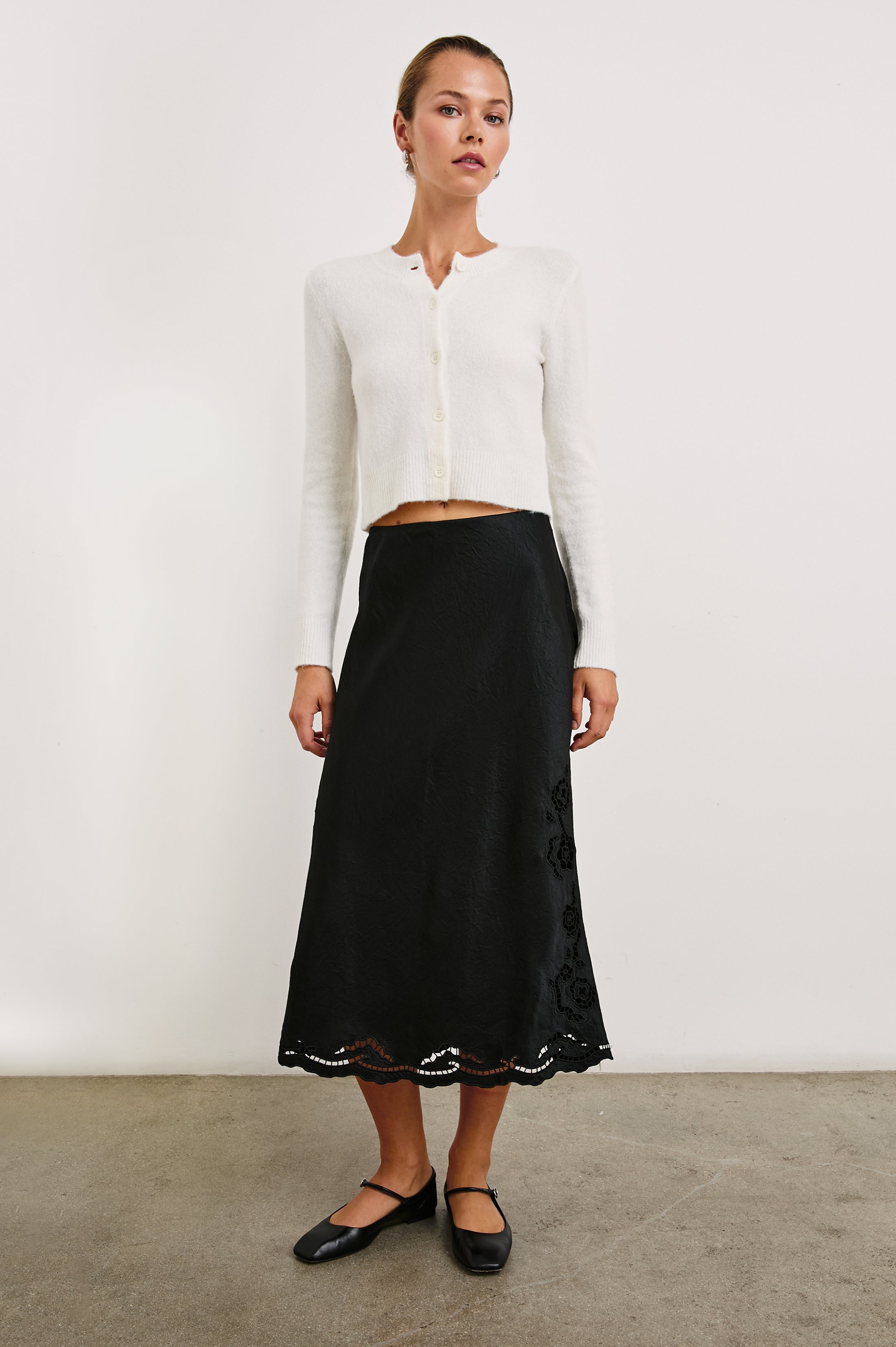 ANYA SKIRT - BLACK EYELET – Rails