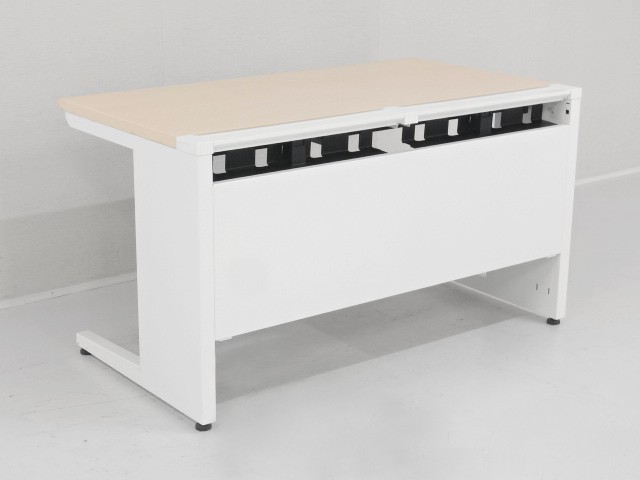 中古｜コクヨ｜iS｜平デスク（ラッチ付引出し付き）・事務机・平机