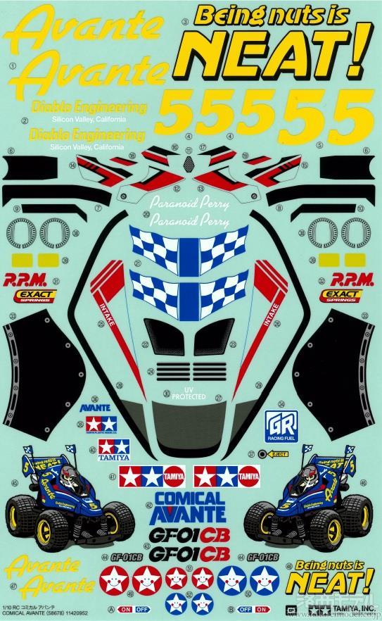 タミヤ（アフターパーツ） 11420952 ステッカー(Cアバンテ/GF-01CB
