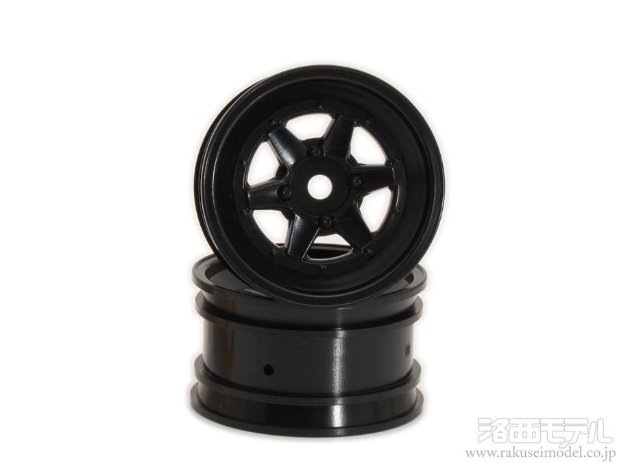 ABCホビー 25878 Mシャーシ用ホイル スピードスター6 (ブラック/2コ