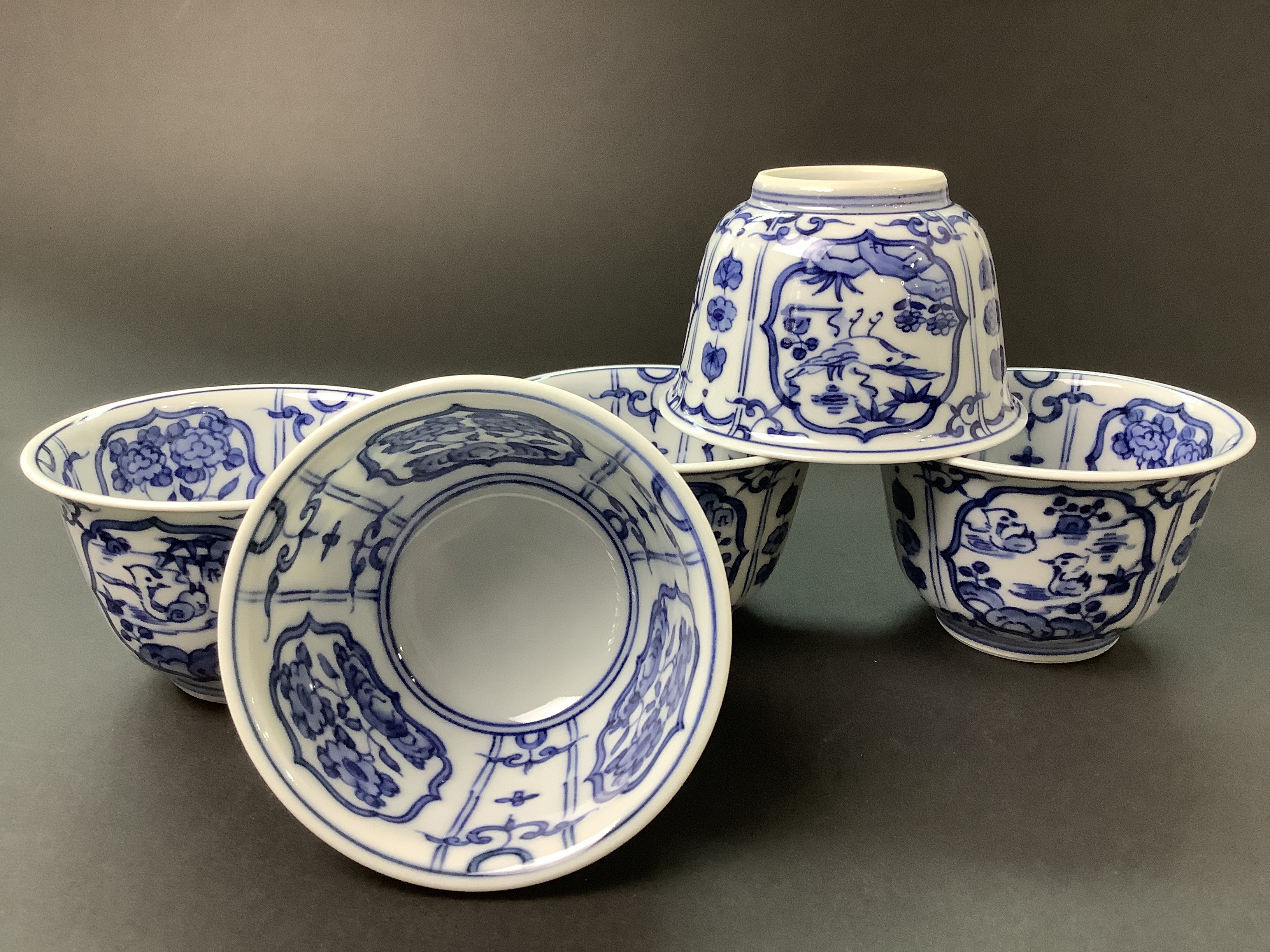 京焼向付 仁清流水舟形向付7客 新品未使用 樂只