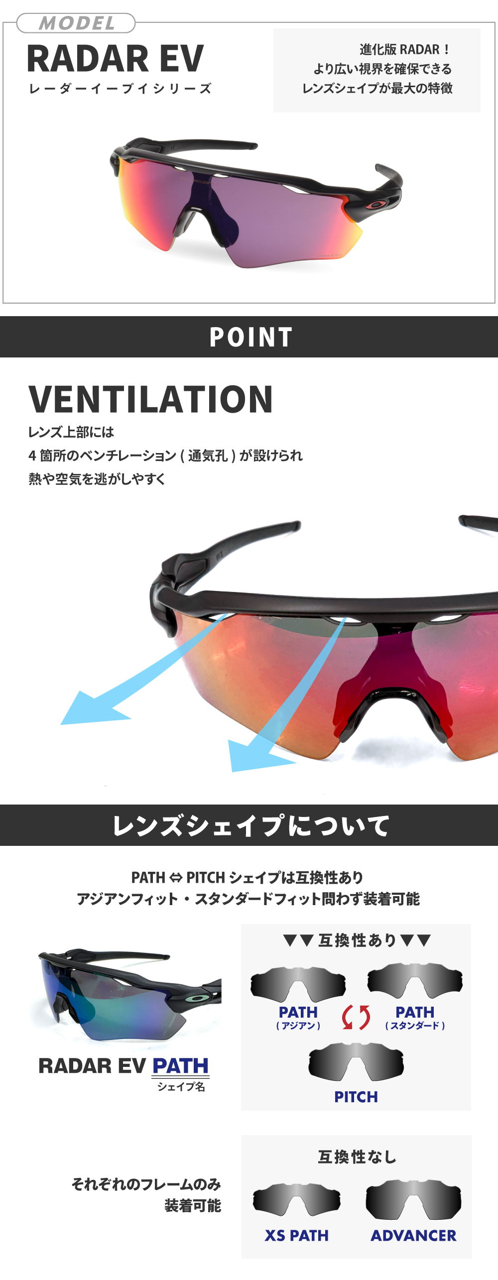 楽天市場】オークリー レーダー イーブイ パス oo9208-7438 ハイ