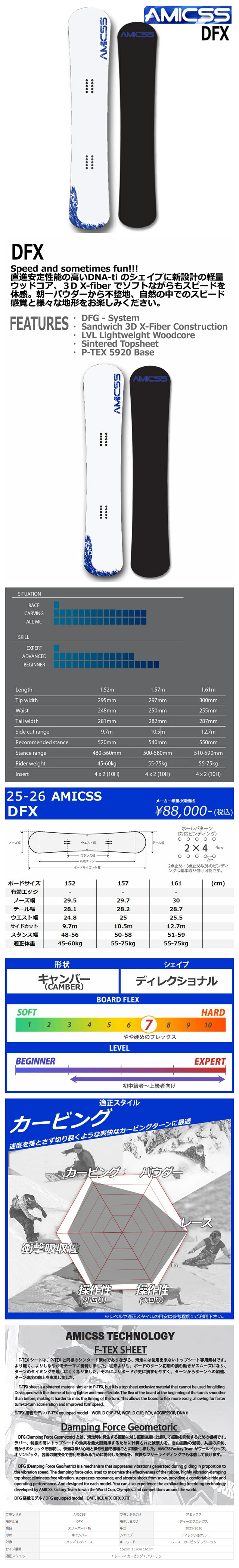 楽天市場】25-26 AMICSS/アミックス DFX メンズ レディース セミ