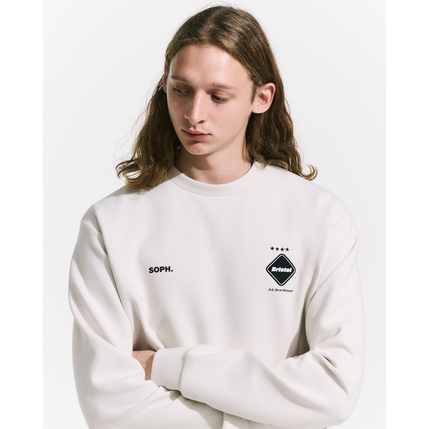 TRAINING TRACK CREWNECK TOP(M LIGHT BLUE) - SOPH