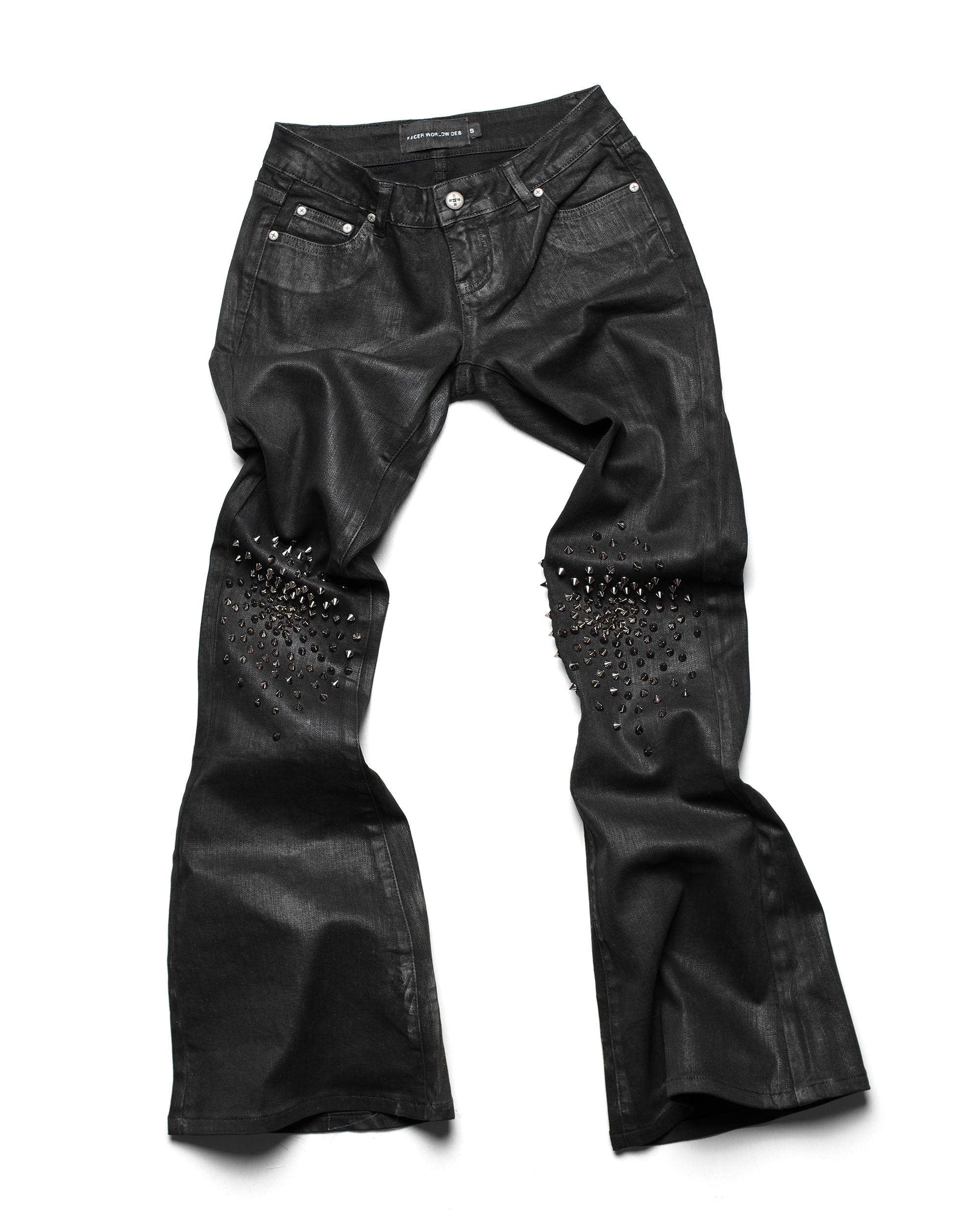 Black Waxed Spike Denim – Racer Worldwide