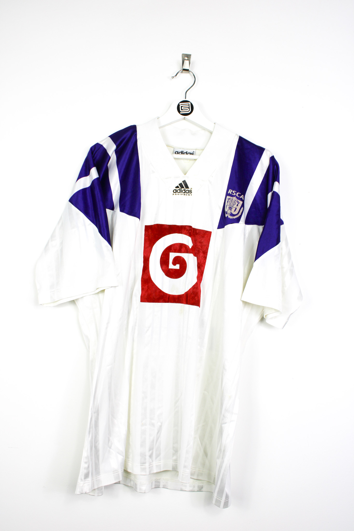 1992-93 RSC Anderlecht *MATCH WORN* UEFA CUP home jersey (#16 DE