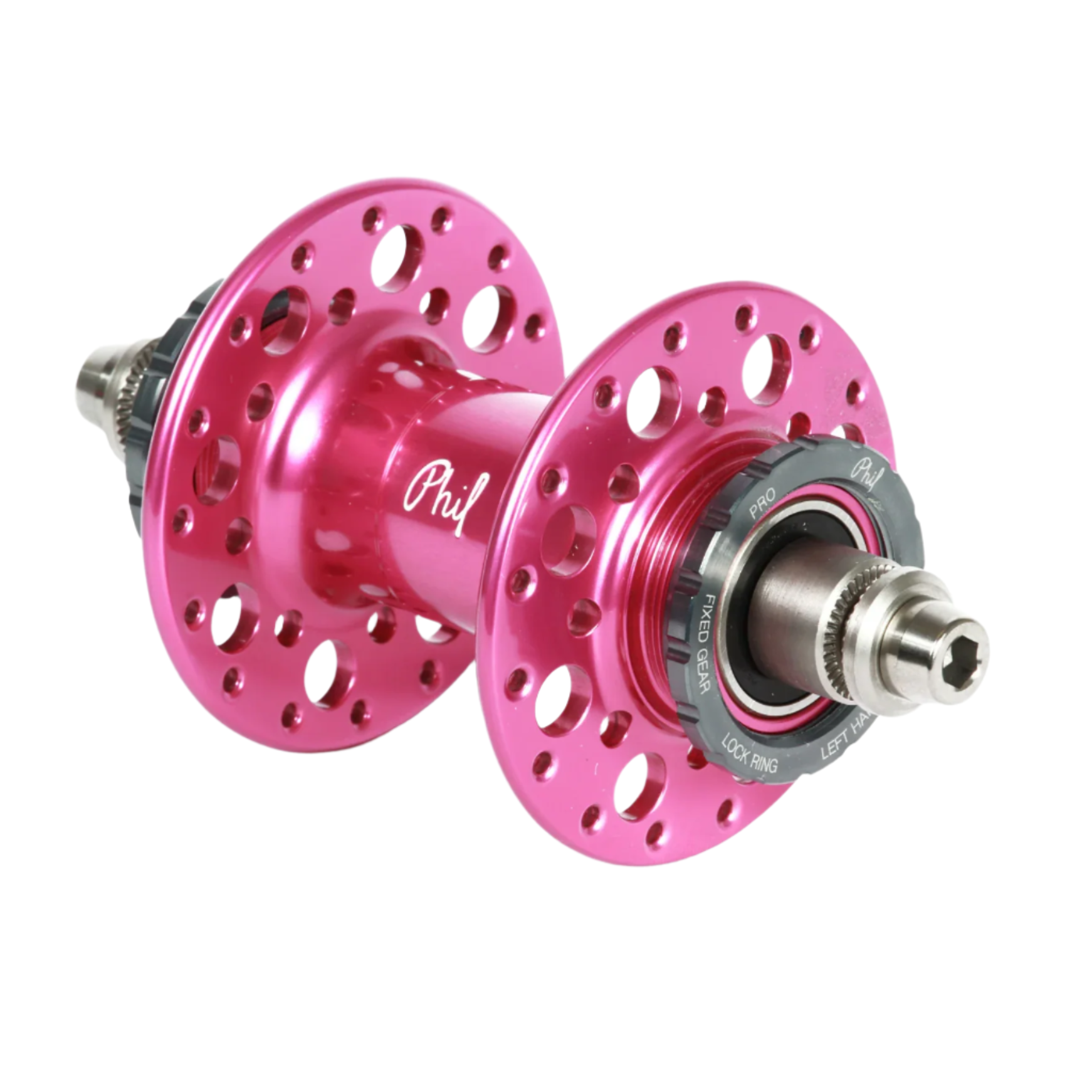 Phil Wood Pro Track hub set - pink | Retrogression